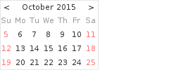 Simple calendar